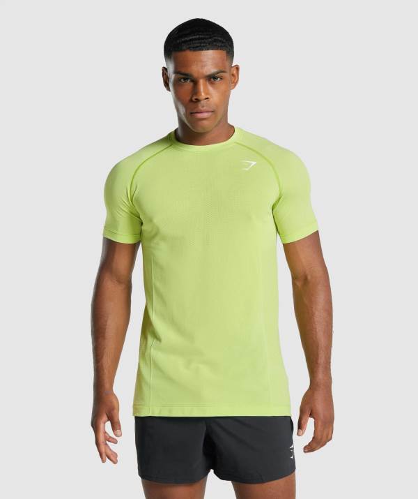 Panske Tricka Gymshark Vital Light seamless Žlté | RA9613072
